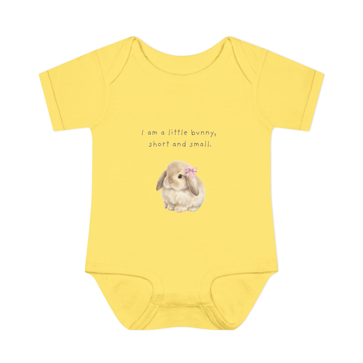 Bunny Infant Bodysuit — "I am a little bunny, short and small." Cute Easter Baby Romper
