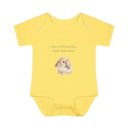 Bunny Infant Bodysuit — "I am a little bunny, short and small." Cute Easter Baby Romper