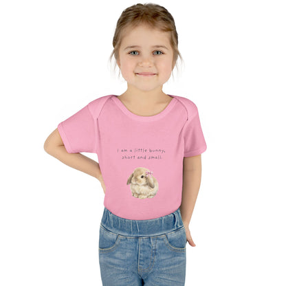 Bunny Infant Bodysuit — "I am a little bunny, short and small." Cute Easter Baby Romper