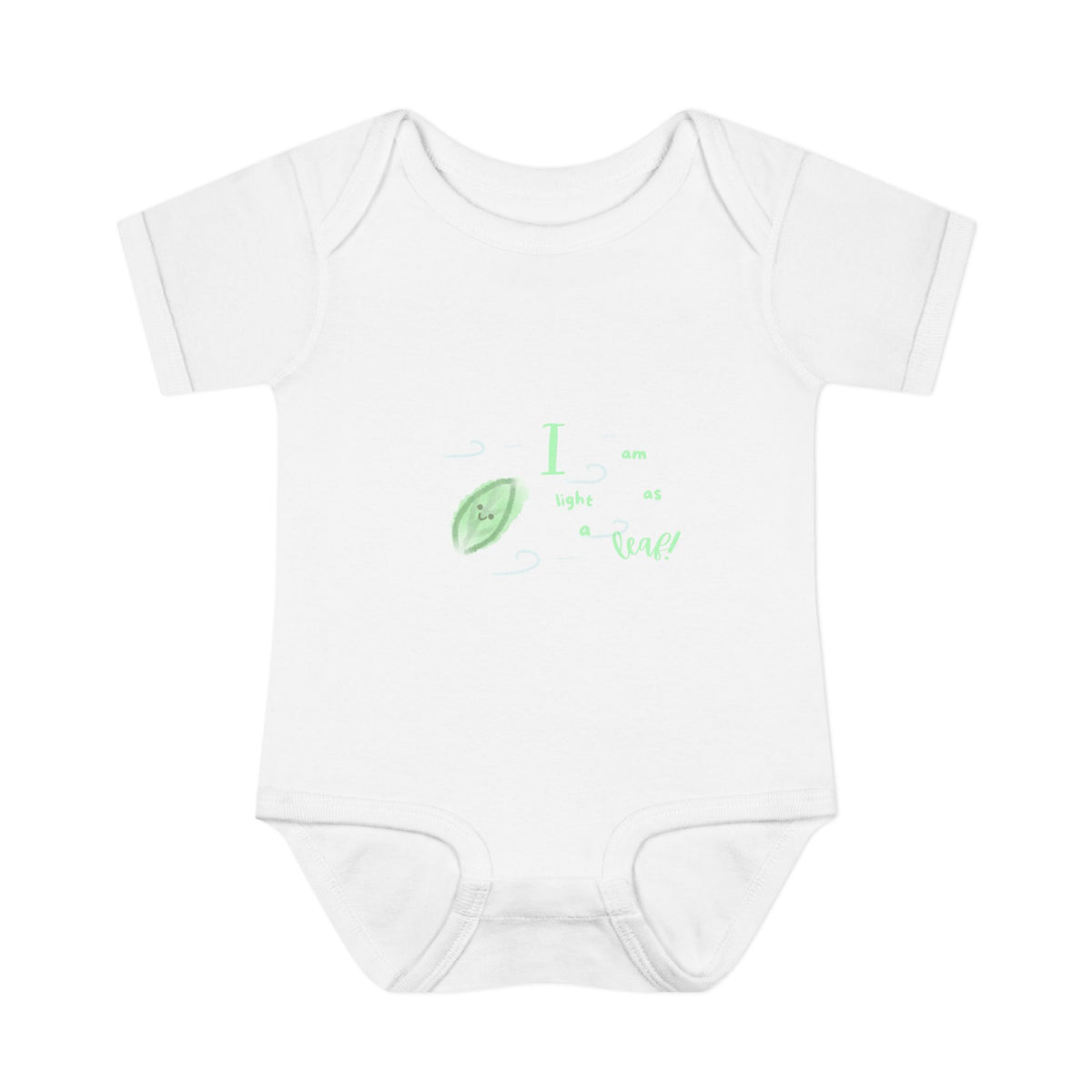 Baby Bodysuit — "I Nap, I Play, I Grow" Green Leaf Organic-Style Infant Onesie