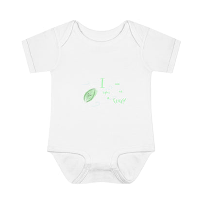 Baby Bodysuit — "I Nap, I Play, I Grow" Green Leaf Organic-Style Infant Onesie