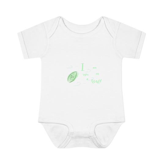 Baby Bodysuit — "I Nap, I Play, I Grow" Green Leaf Organic-Style Infant Onesie