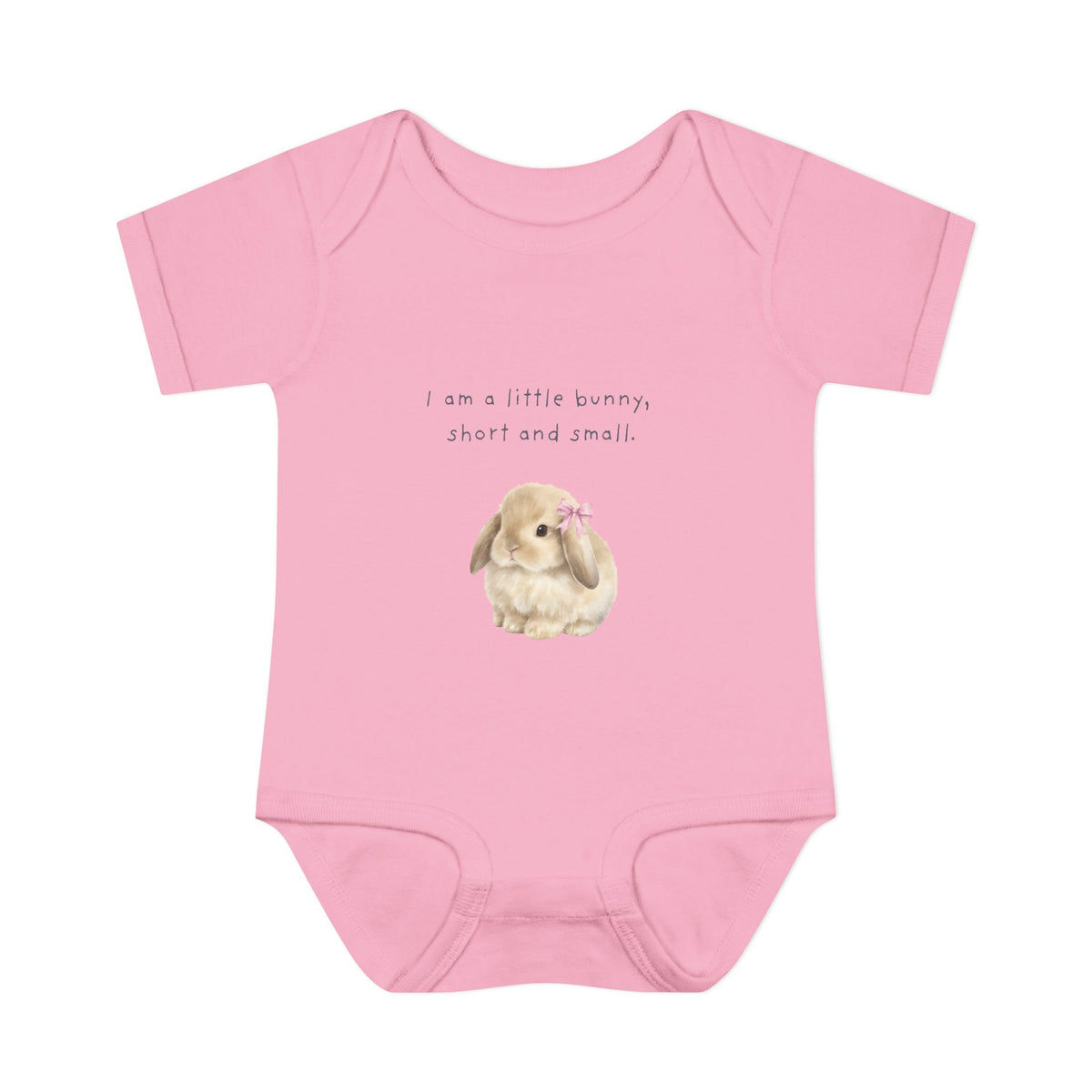 Bunny Infant Bodysuit — "I am a little bunny, short and small." Cute Easter Baby Romper