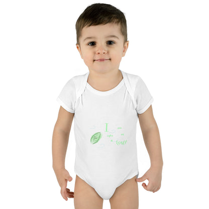 Baby Bodysuit — "I Nap, I Play, I Grow" Green Leaf Organic-Style Infant Onesie