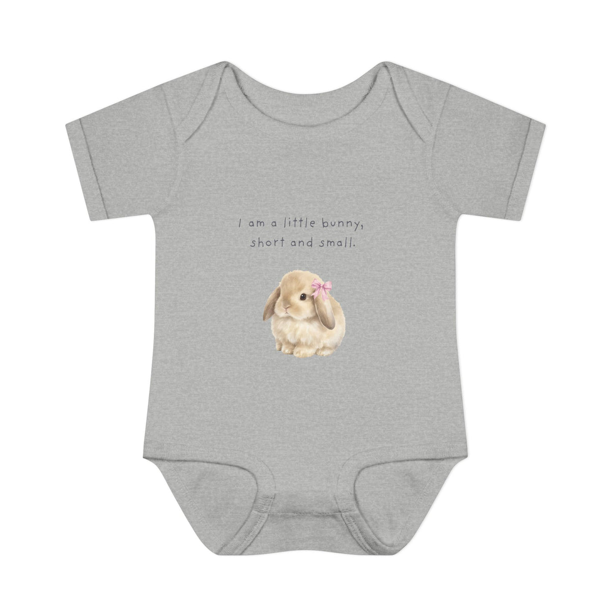 Bunny Infant Bodysuit — "I am a little bunny, short and small." Cute Easter Baby Romper
