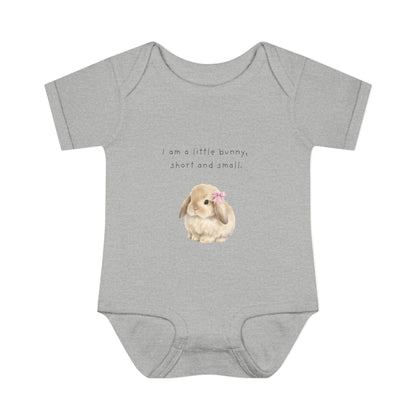 Bunny Infant Bodysuit — "I am a little bunny, short and small." Cute Easter Baby Romper