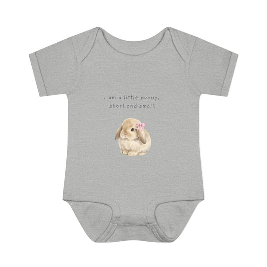 Bunny Infant Bodysuit — "I am a little bunny, short and small." Cute Easter Baby Romper