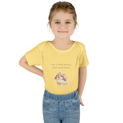 Bunny Infant Bodysuit — "I am a little bunny, short and small." Cute Easter Baby Romper