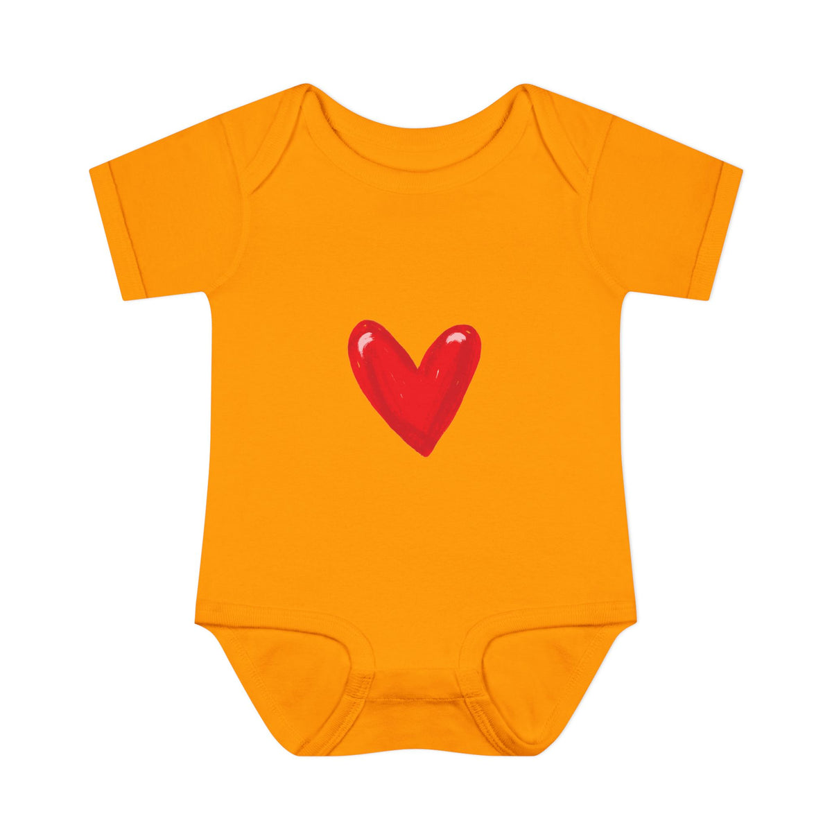 Baby Heart Bodysuit – Red Heart Front & “BOOM! BOOM! He, the sound of my heart” Back