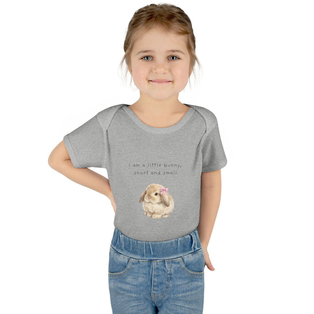 Bunny Infant Bodysuit — "I am a little bunny, short and small." Cute Easter Baby Romper