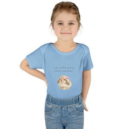 Bunny Infant Bodysuit — "I am a little bunny, short and small." Cute Easter Baby Romper
