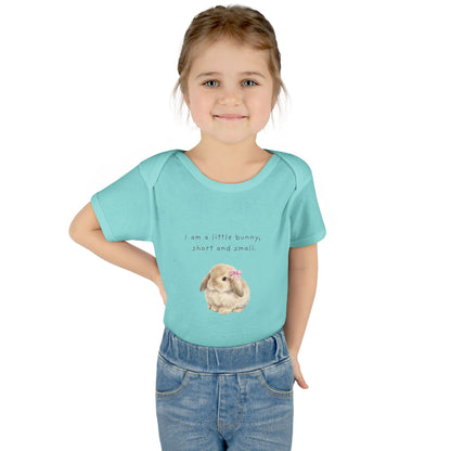 Bunny Infant Bodysuit — "I am a little bunny, short and small." Cute Easter Baby Romper