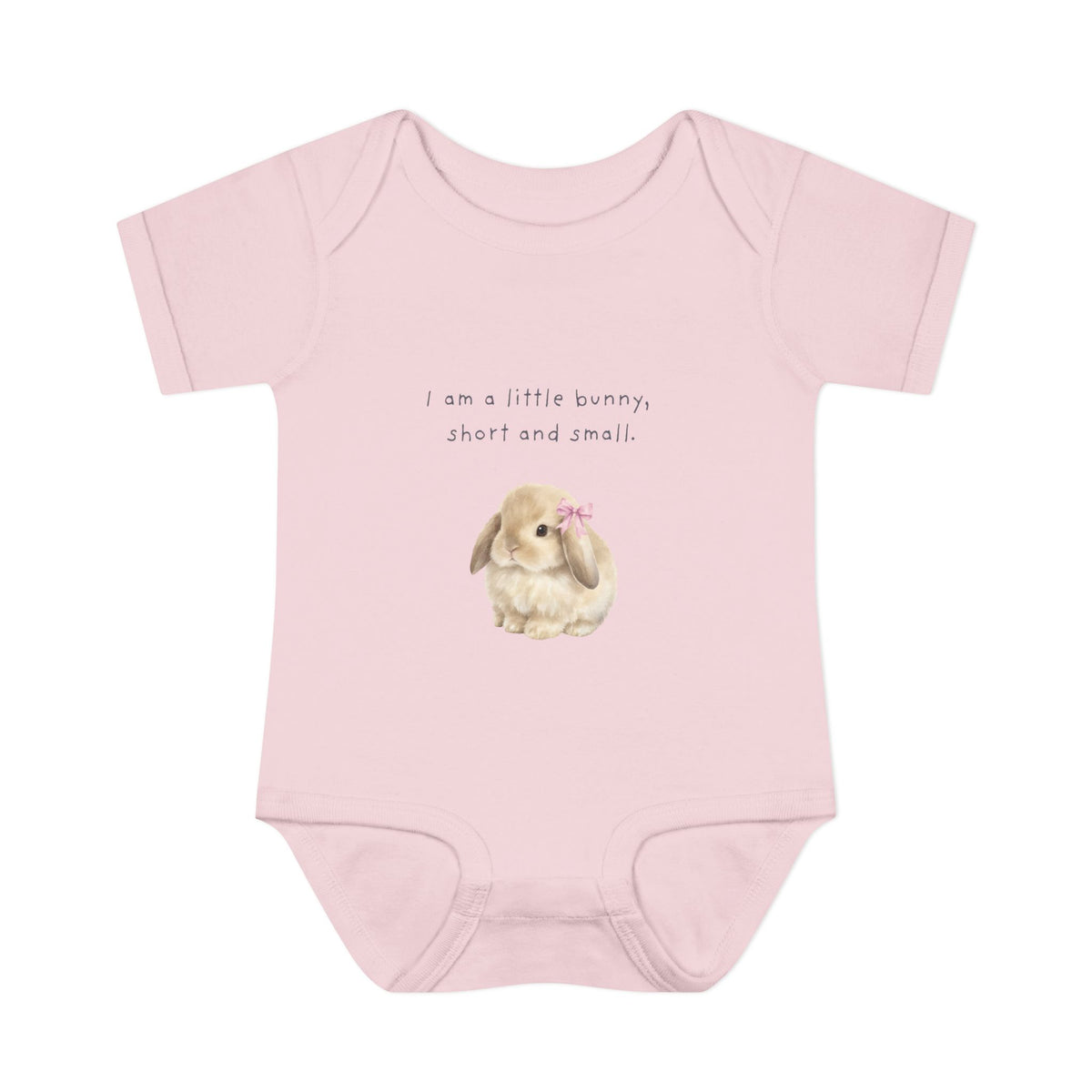 Bunny Infant Bodysuit — "I am a little bunny, short and small." Cute Easter Baby Romper