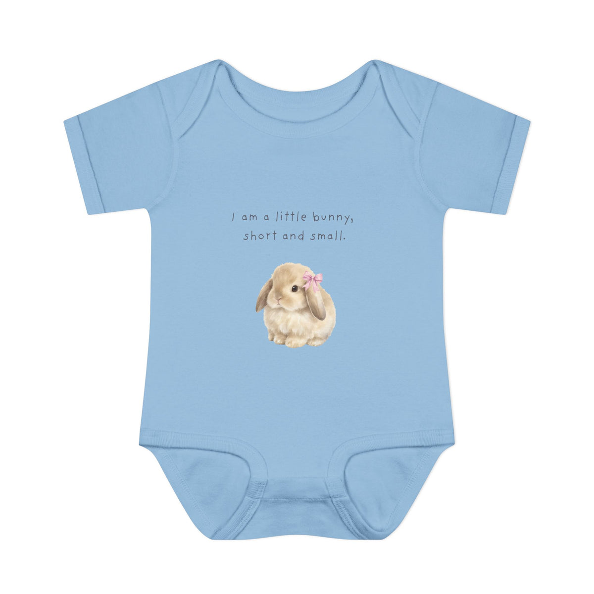Bunny Infant Bodysuit — "I am a little bunny, short and small." Cute Easter Baby Romper