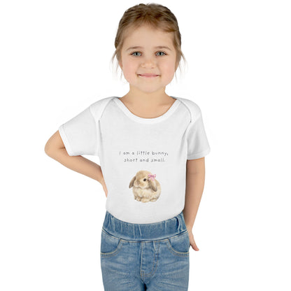 Bunny Infant Bodysuit — "I am a little bunny, short and small." Cute Easter Baby Romper