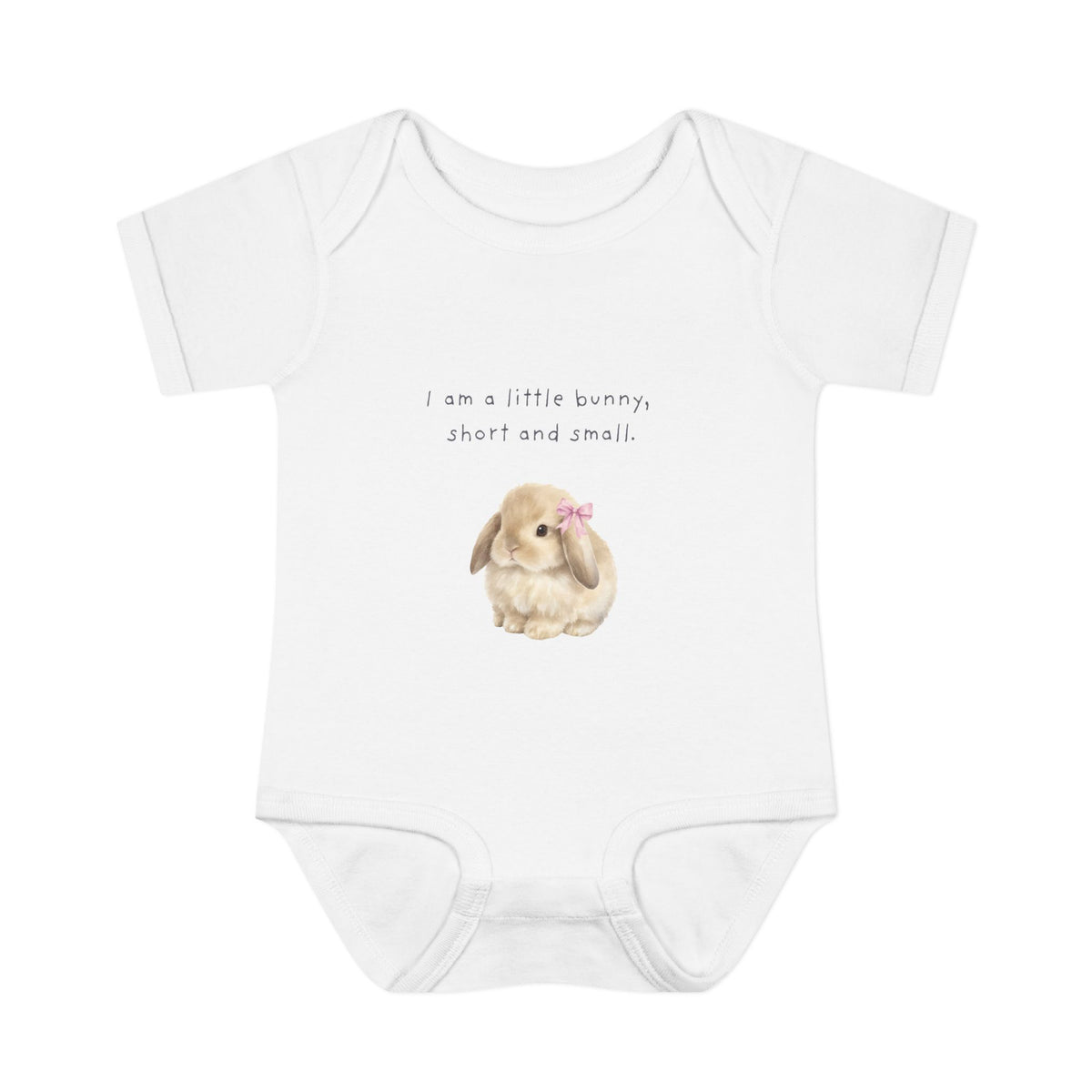 Bunny Infant Bodysuit — "I am a little bunny, short and small." Cute Easter Baby Romper