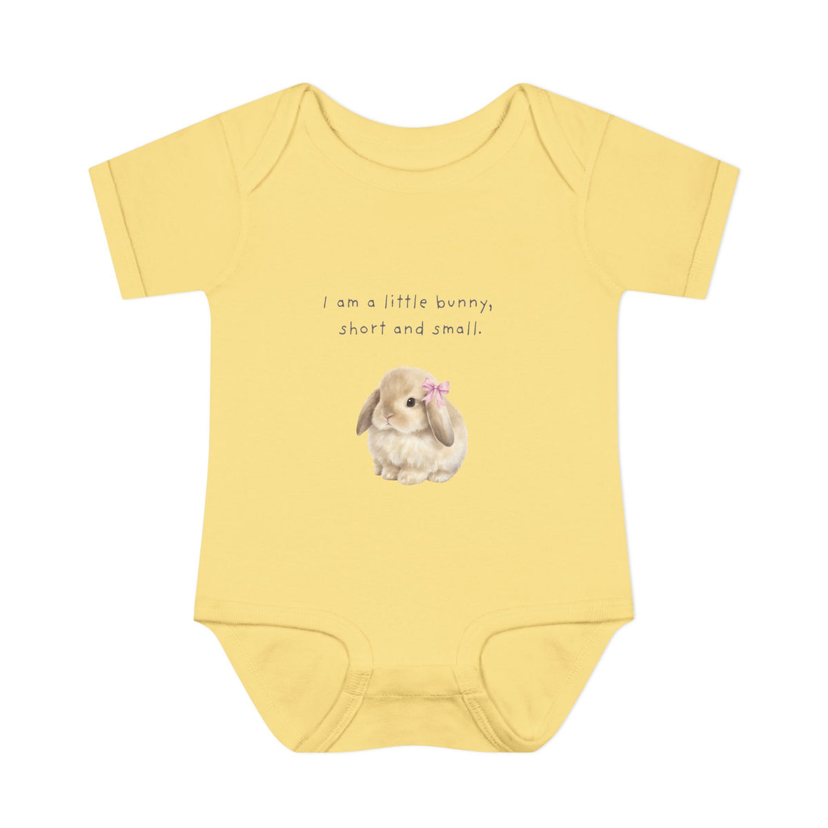 Bunny Infant Bodysuit — "I am a little bunny, short and small." Cute Easter Baby Romper