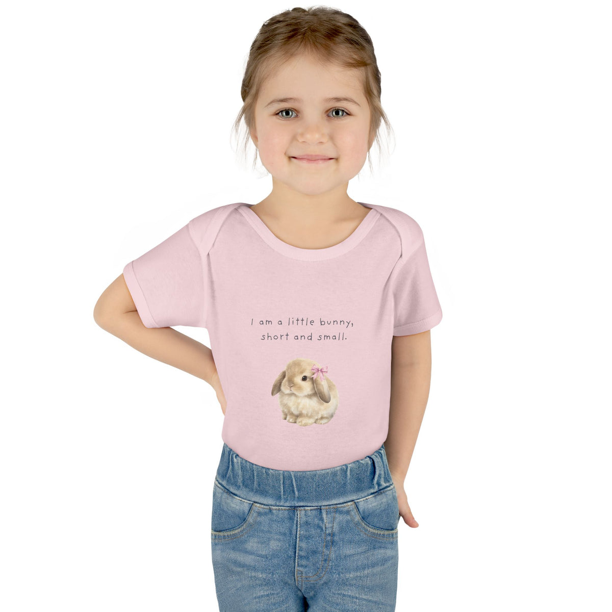 Bunny Infant Bodysuit — "I am a little bunny, short and small." Cute Easter Baby Romper